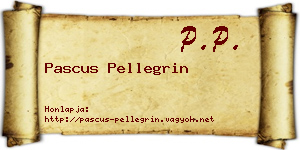Pascus Pellegrin névjegykártya